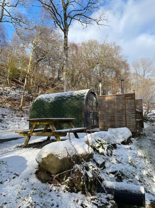 Pine Cosy Winter Cabin - Hot Tub & Log Burner Barmouth Exterior foto